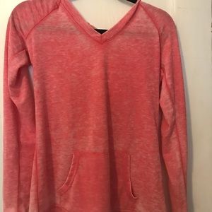 Heathered pink hoodie shirt